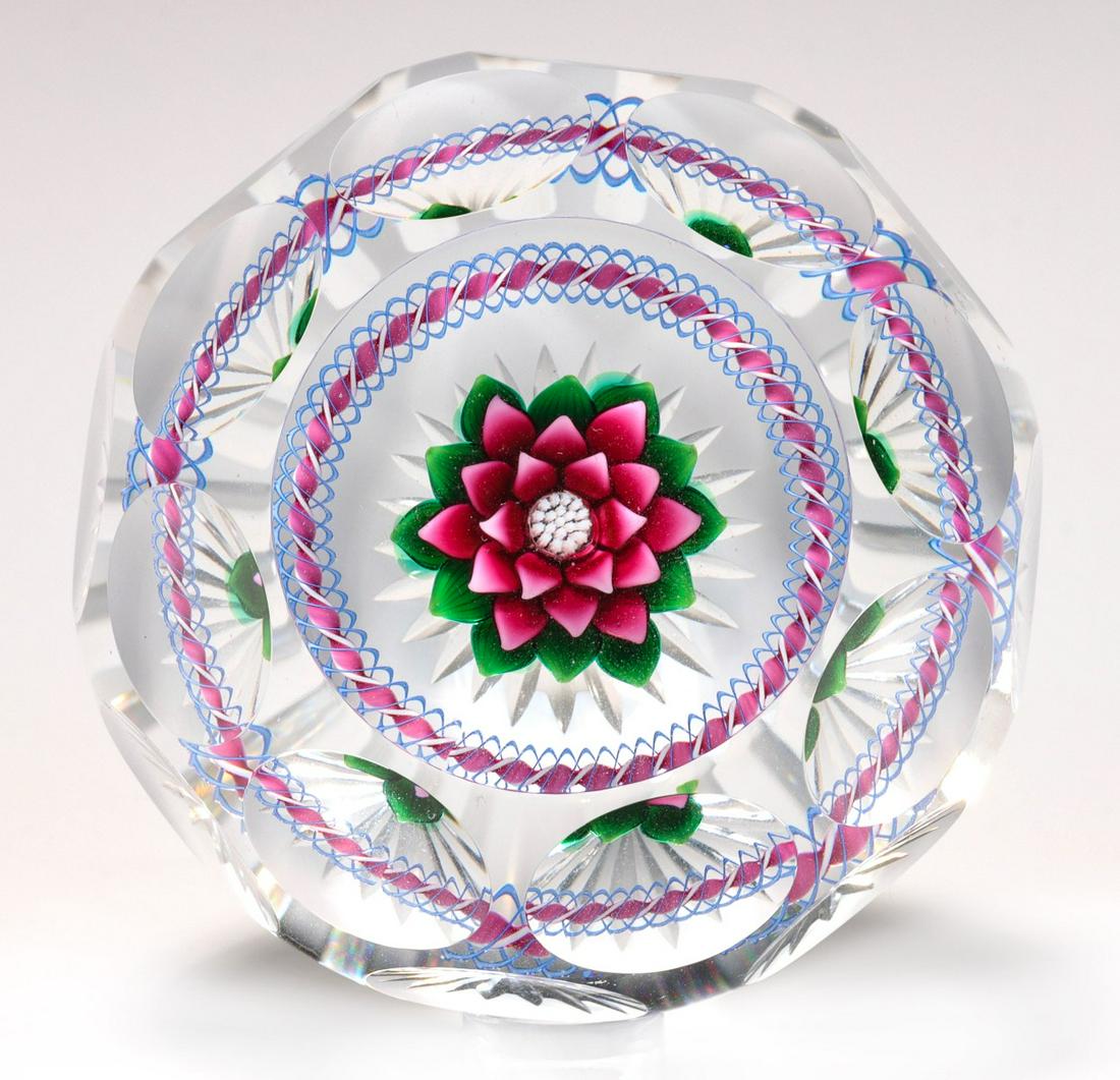 BOB BANFORD PINK LAMPWORKED FLOWER & FANCY FACETING (1 of 9)