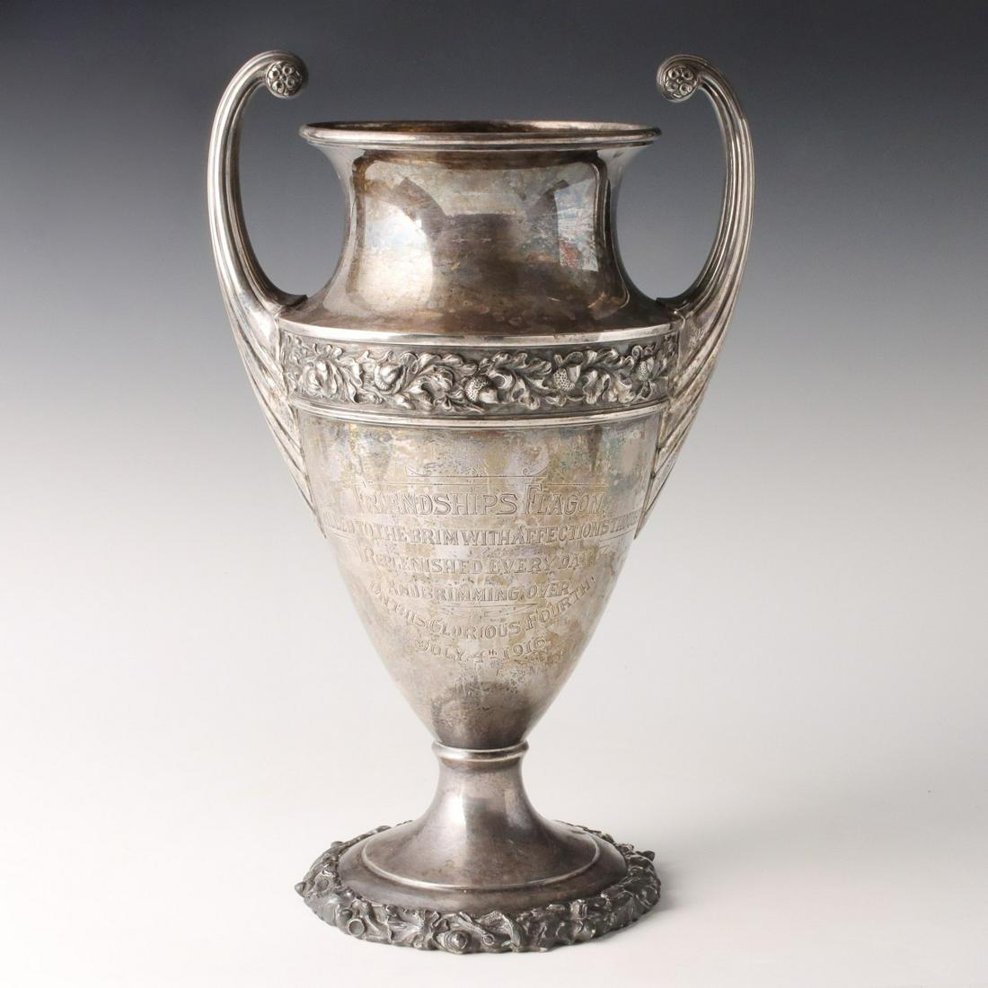 A LARGE SILVER PRESENTATION LOVING CUP, JULY 4, 1916 (1 of 20)