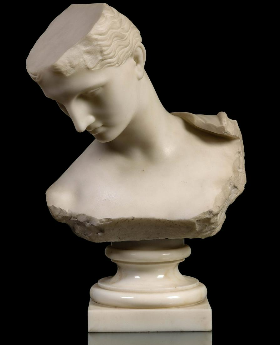 A GRAND TOUR CARVED MARBLE BUST: PSYCHE OF CAPUA (1 of 9)