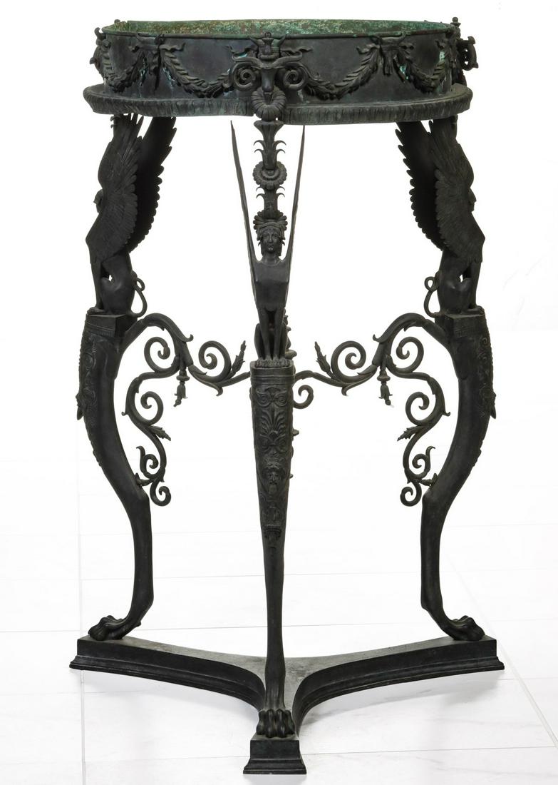 A LATE 19TH/ EARLY 20TH ATHENIENNE FORM BRONZE STAND (1 of 10)