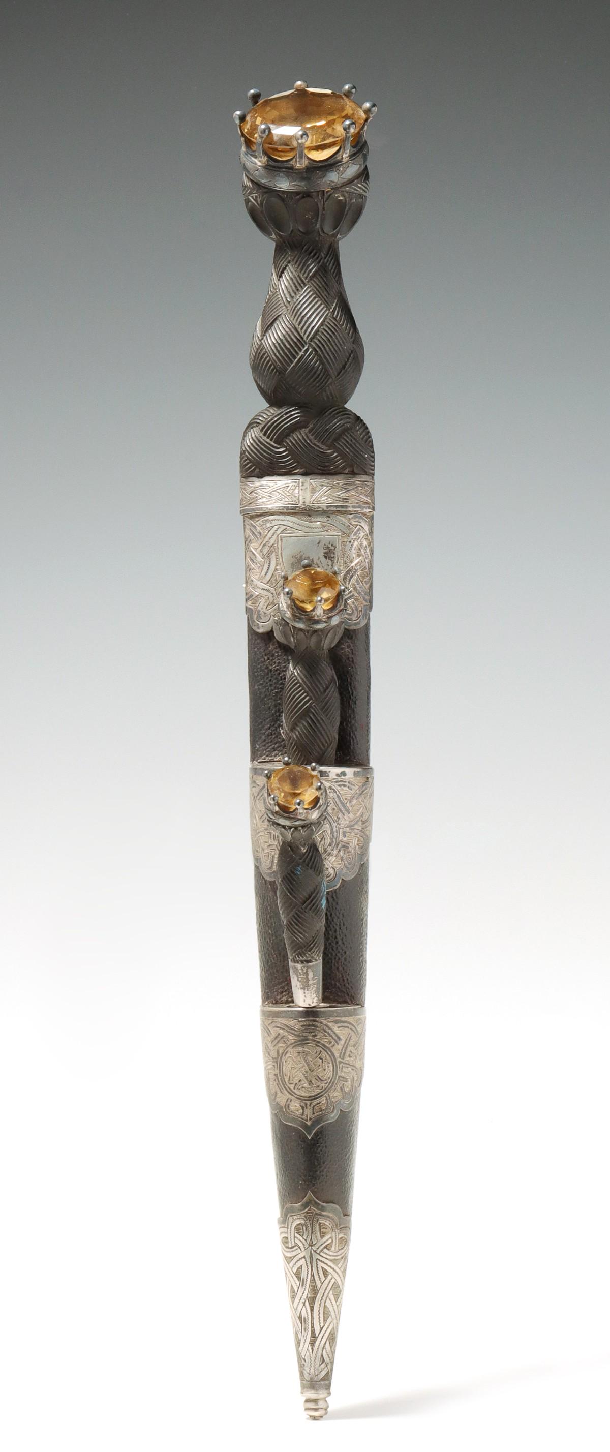 A SILVER MOUNTED SCOTTISH DRESS DIRK, EDINBURGH 1891 (1 of 20)