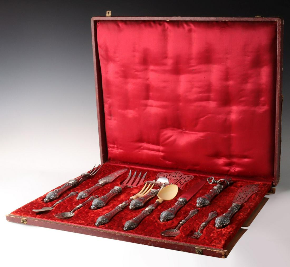 AN EDOUARD ERNIE FRENCH VICTORIAN SILVER TABLE SERVICE (1 of 20)