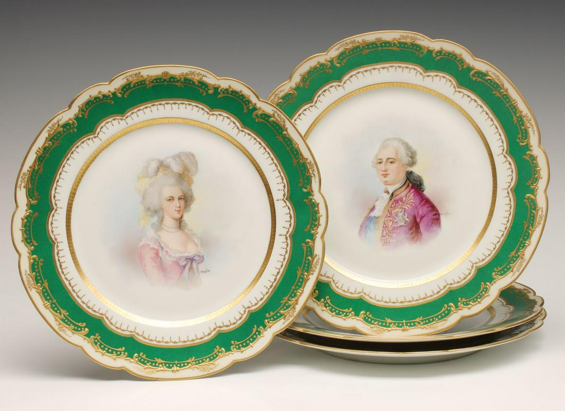 SEVRES PORTRAIT CABINET PLATES SIGNED MAGLIN (1 of 20)