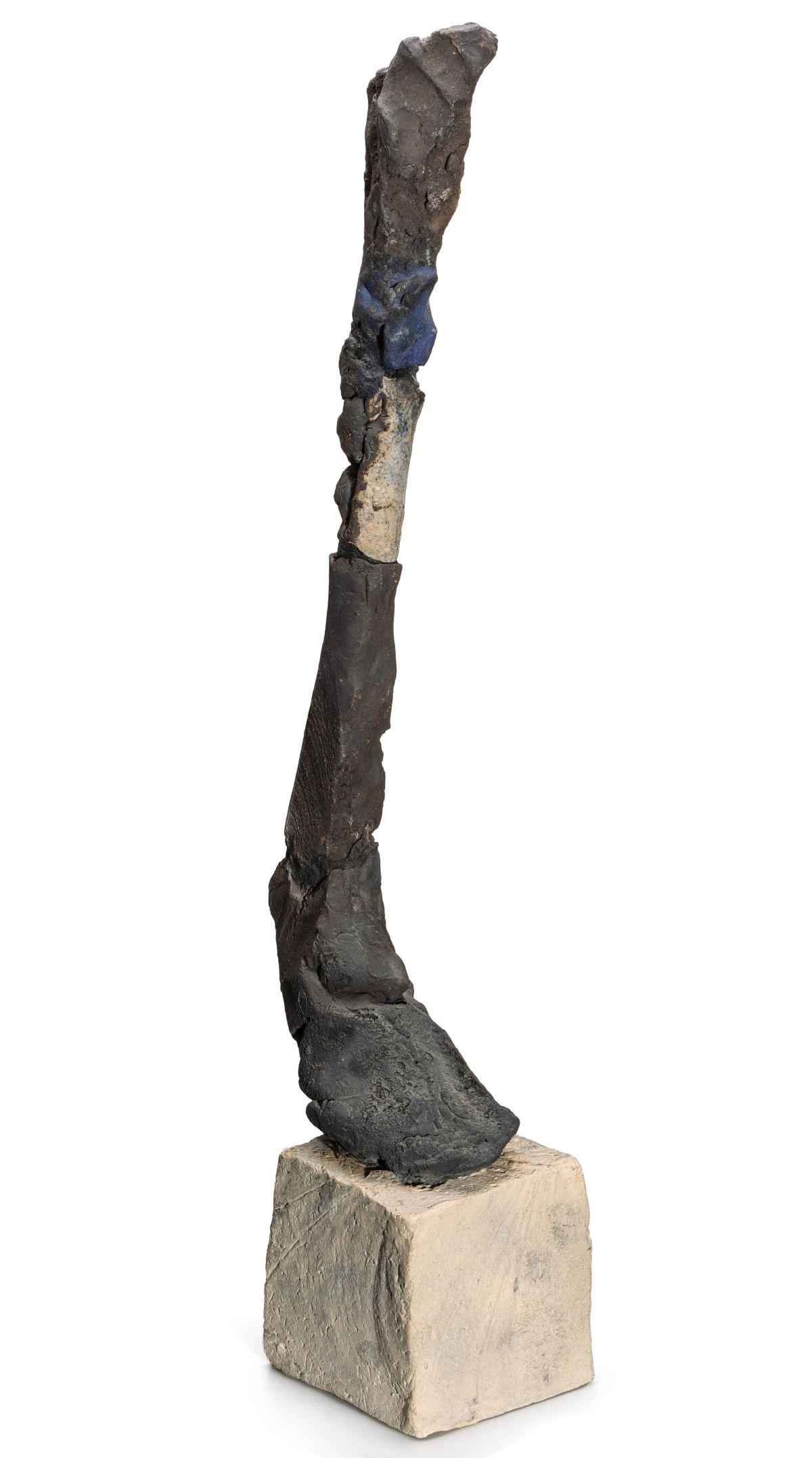 STEPHEN DeSTAEBLER (1933-2011) STONEWARE LEG ON PLINTH (1 of 16)