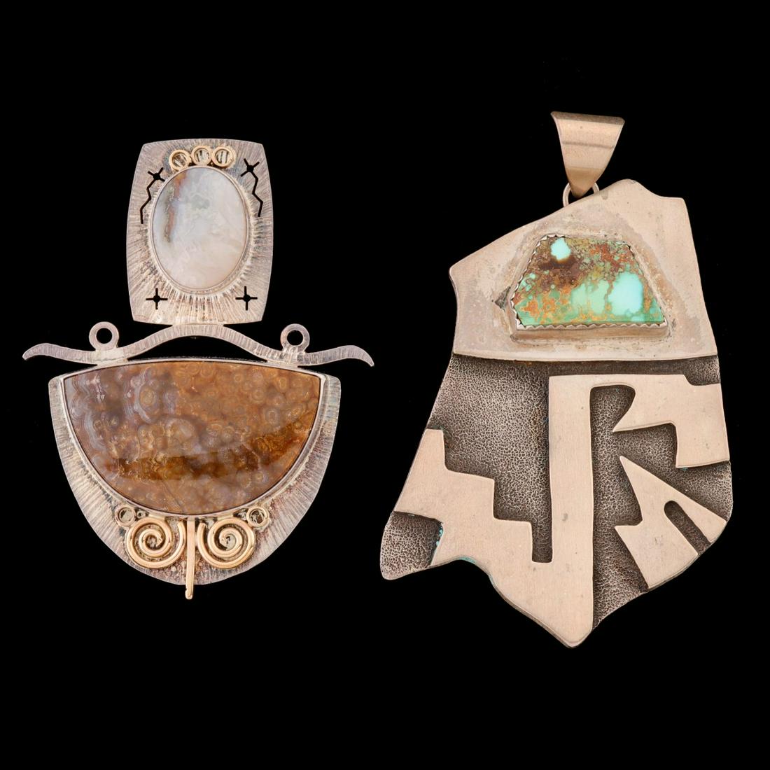 MYRON PANTEAH (1966-2016) 14K ON STERLING PENDANT (1 of 8)