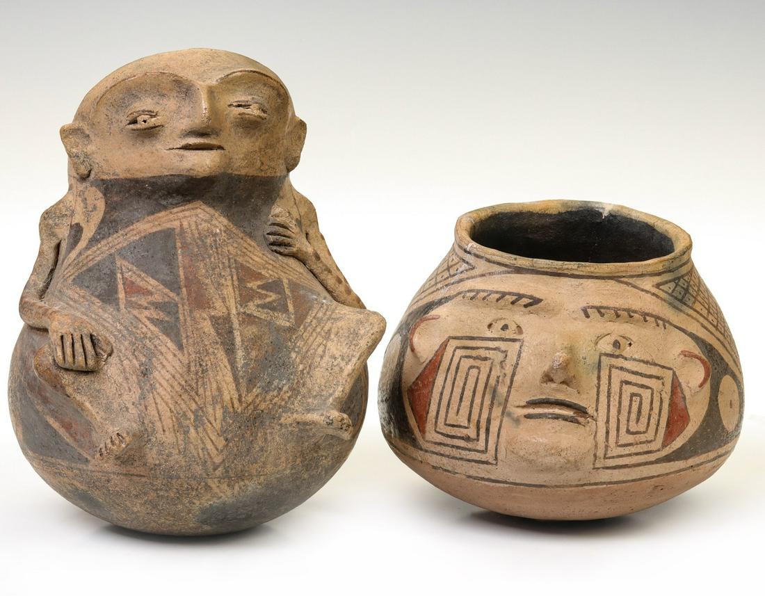 TWO EXAMPLES OF SOUTH AMERICAN EFFIGY POTTERY (1 of 20)