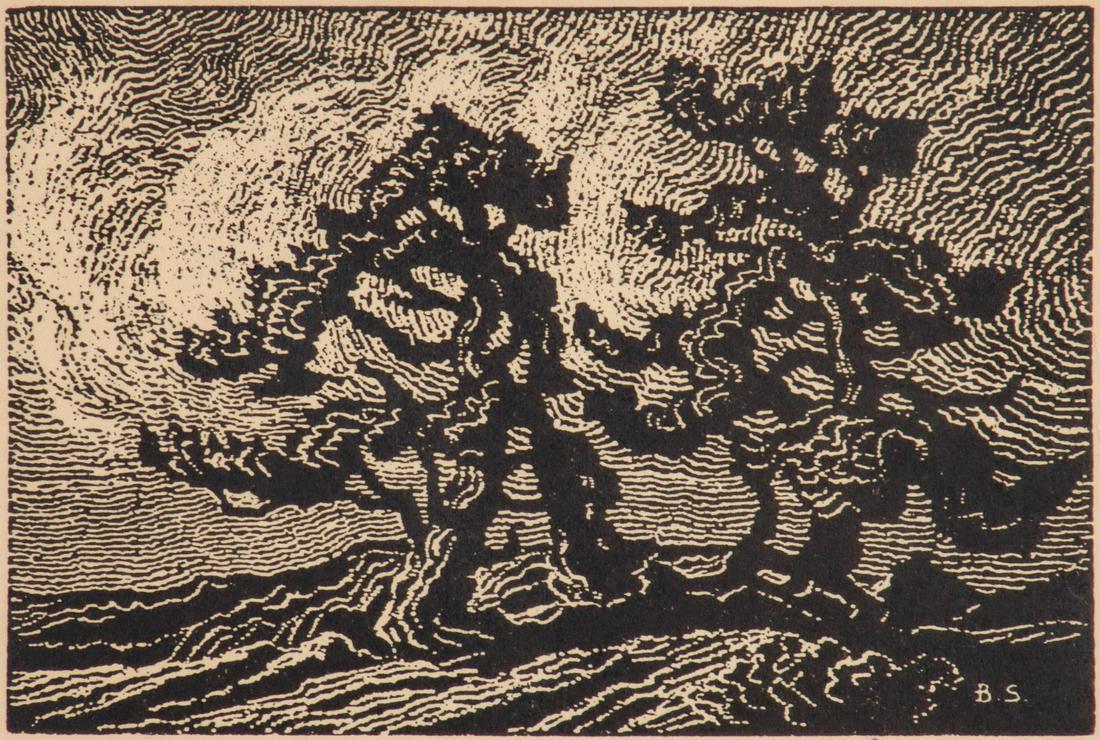 A SMOKY HILL ART CLUB PRINT SIGNED BY BIRGER SANDZEN (1 of 7)