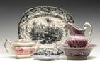 A COLLECTION OF 19TH C. STAFFORDSHIRE TRANSFERWARE