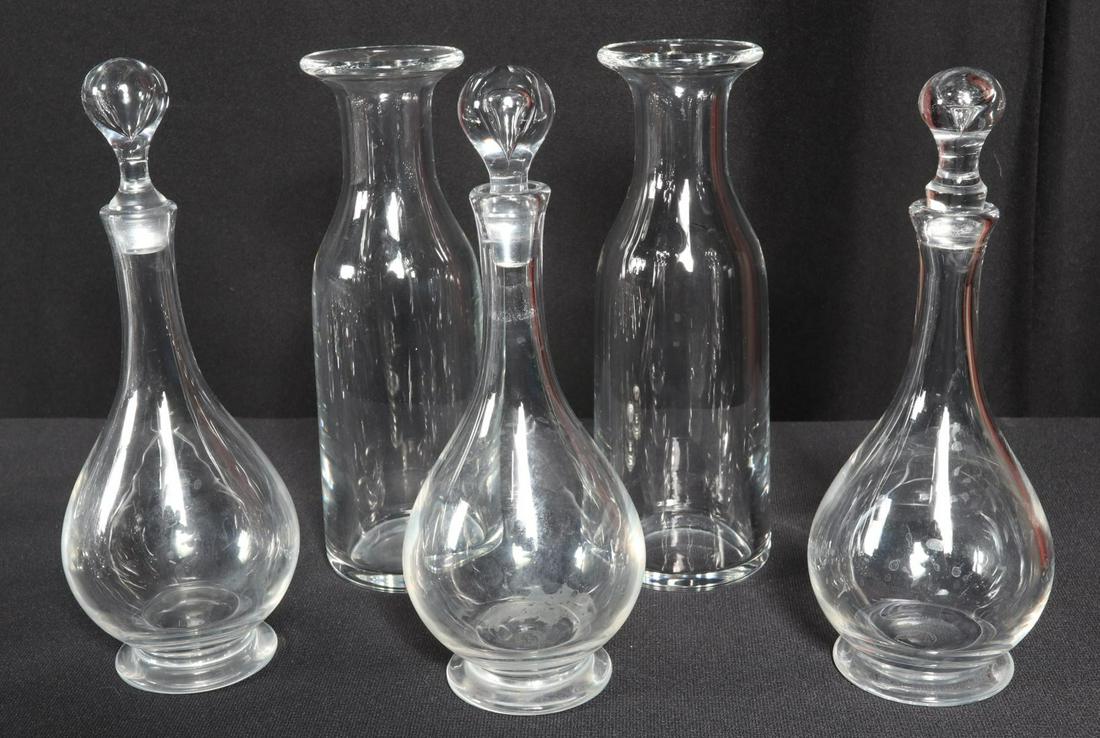 FIVE FRENCH CRYSTAL ARTICLES SIGNED BACCARAT (1 of 3)