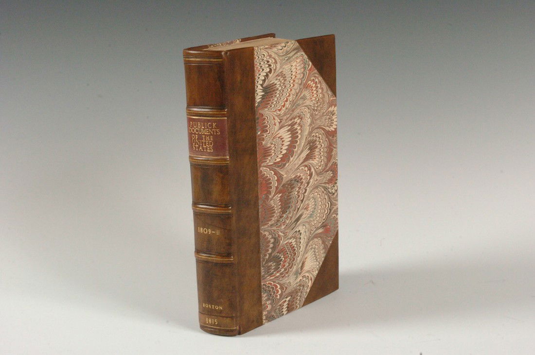 State Papers and Publick Documents of the US, 1809-11: From the accession of Thomas Jefferson to the Presidency, exhibiting a complete view of our foreign relations since that time. Published by T.B. Wait & Sons, 1815. 8vo, rebound, 536 pp plus appendix.