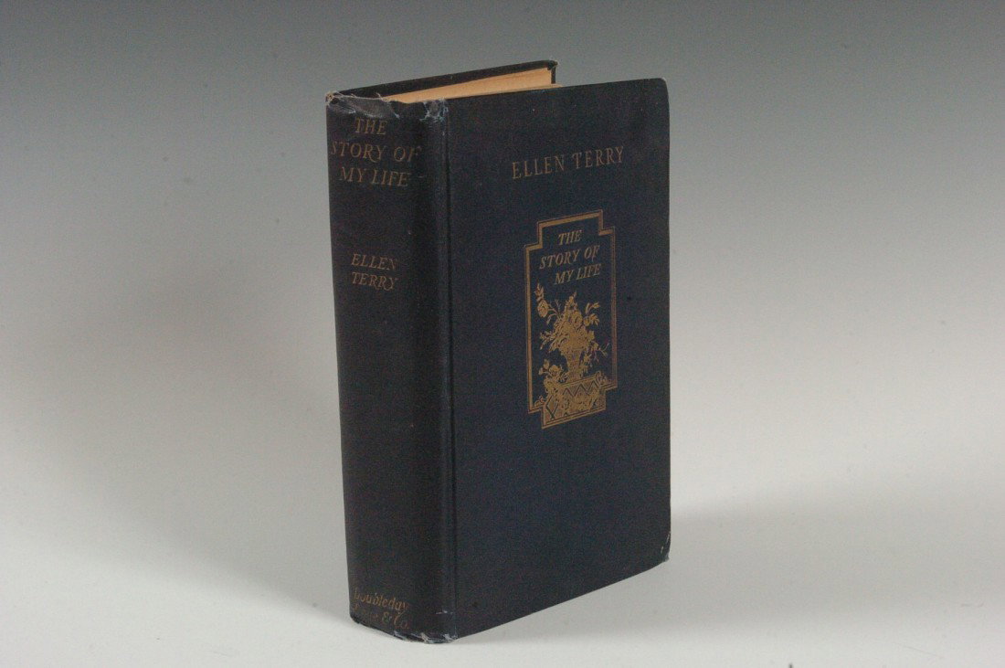 Terry, Ellen, 'The Story of My Life' 1909, Autographed: With copyright dates 1907, 1908. Published by the S.S. McClure Co. 8vo, 407 pp, illustrated. With clippings pasted in endpapers, and includes an autographed cabinet photo of Terry, apparently signed i