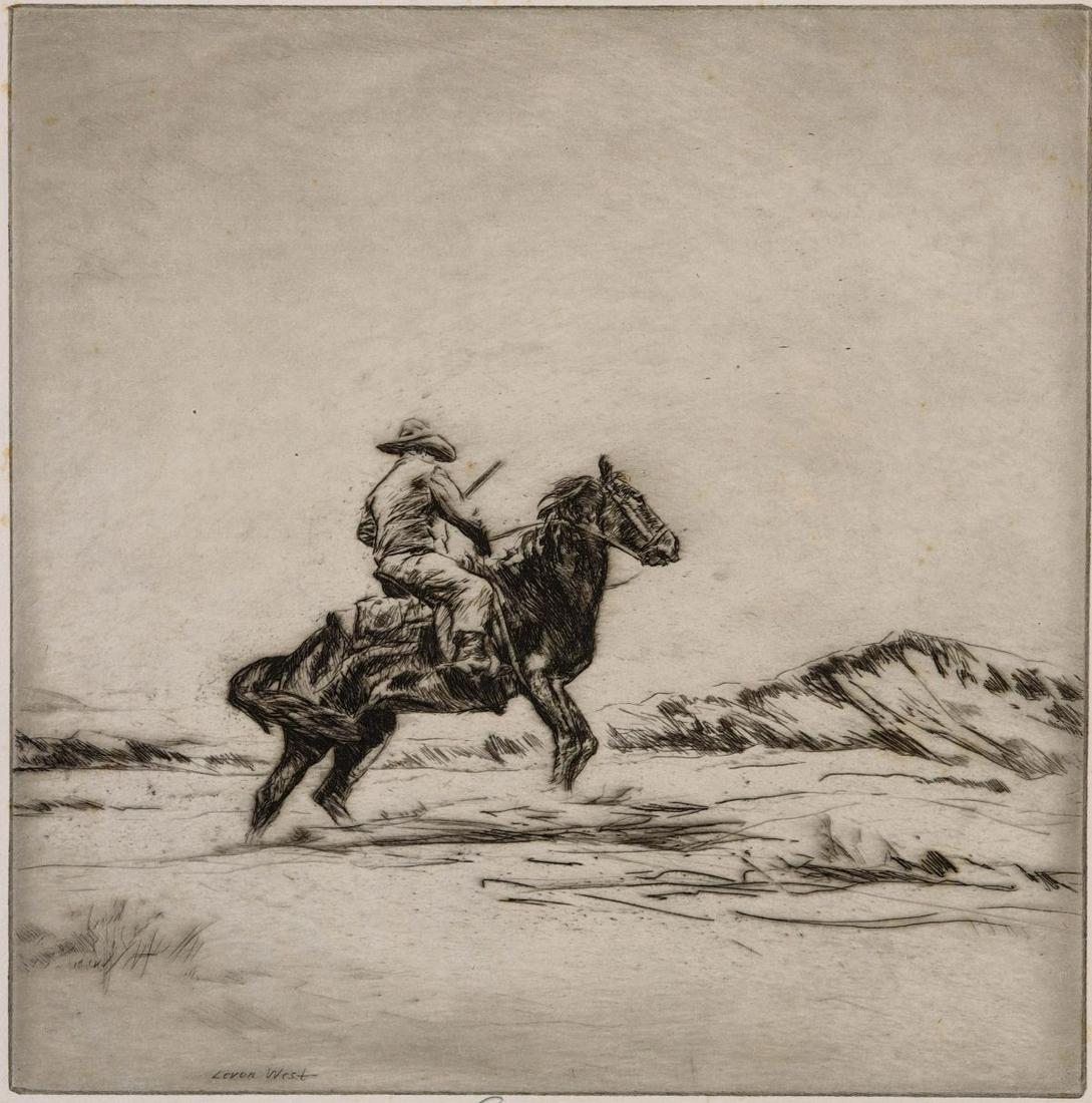 LEVON WEST (1900-1968) ETCHING PPM GIFT PRINT FOR 1933 (1 of 13)