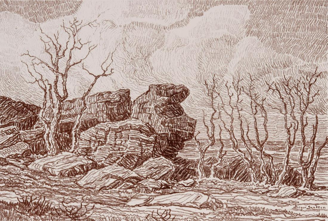 BIRGER SANDZEN (1871-1954) RARE LITHOGRAPH IN COLORS (1 of 14)