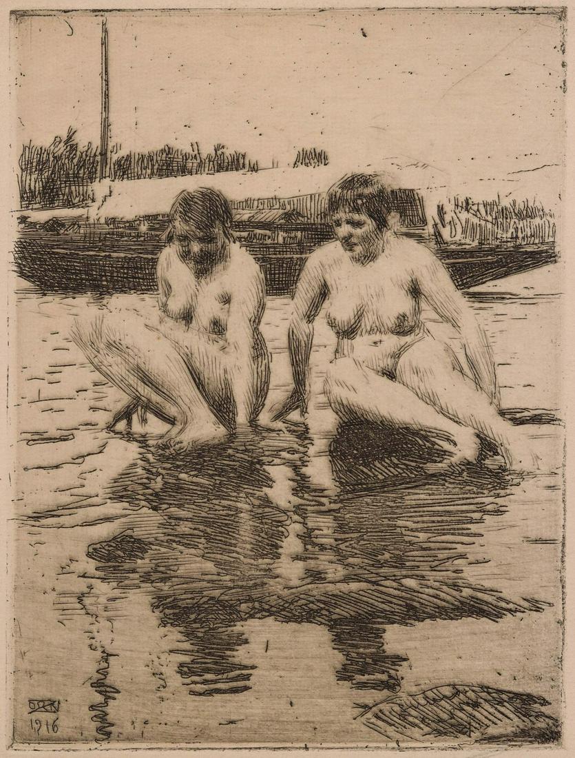 ANDERS ZORN (1860-1920) 1916 PENCIL SIGNED ETCHING (1 of 6)