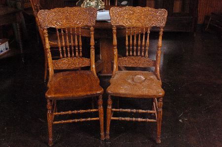 chairs pressed oak antique northwind history five lot auction