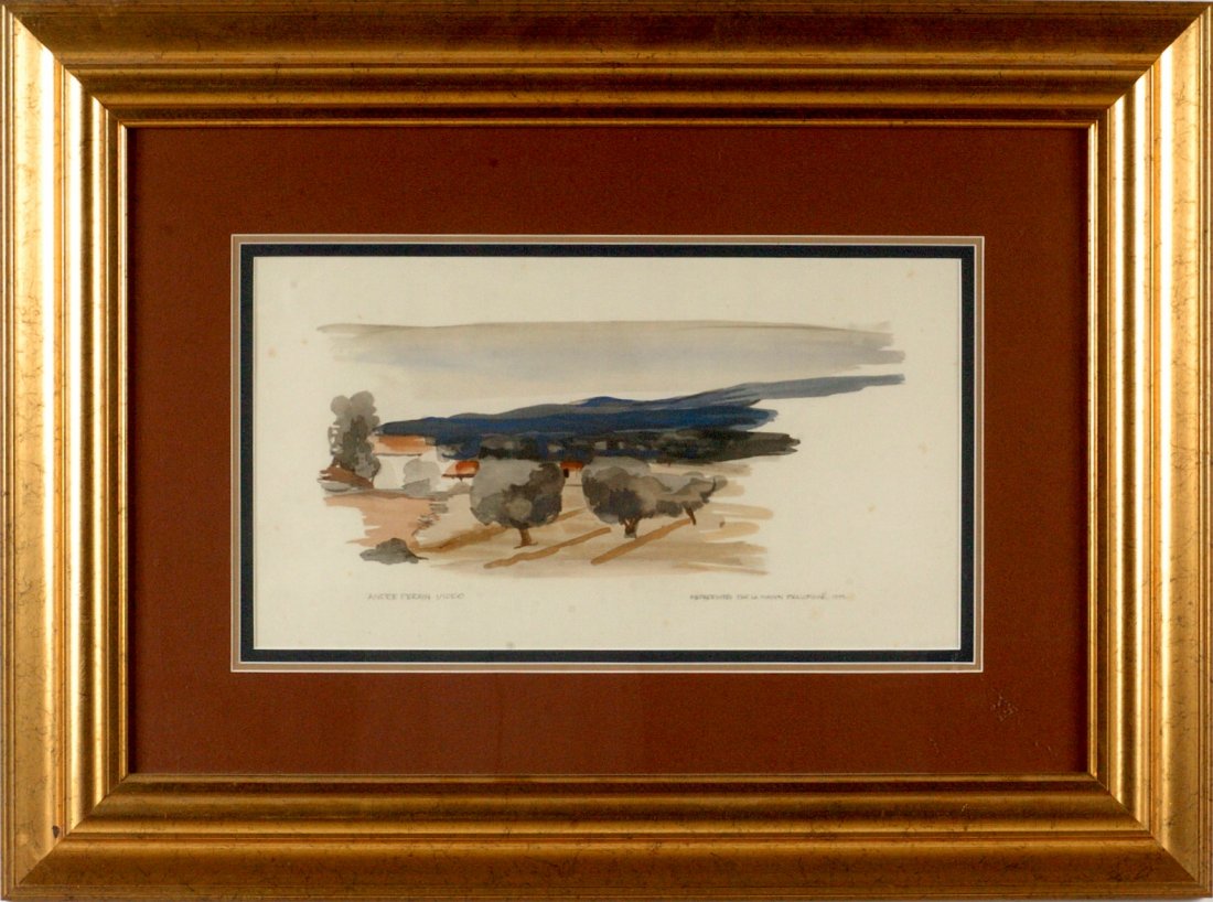 *AFTER ANDRE DERAIN (1880 - 1954): One of a 1000 print edition after the 1932 gouache by Derain, these were published by New York art dealer John Becker in the late 20th century. Sight size of 10 x 17.75 inches through the mat with an