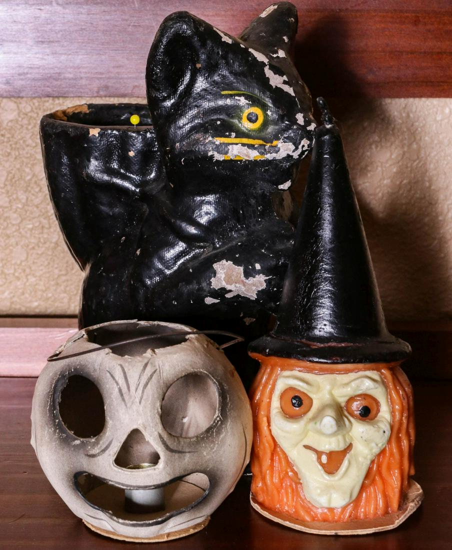 Halloween Lot Gurley, Papier Mache, Lantern Etc Auction