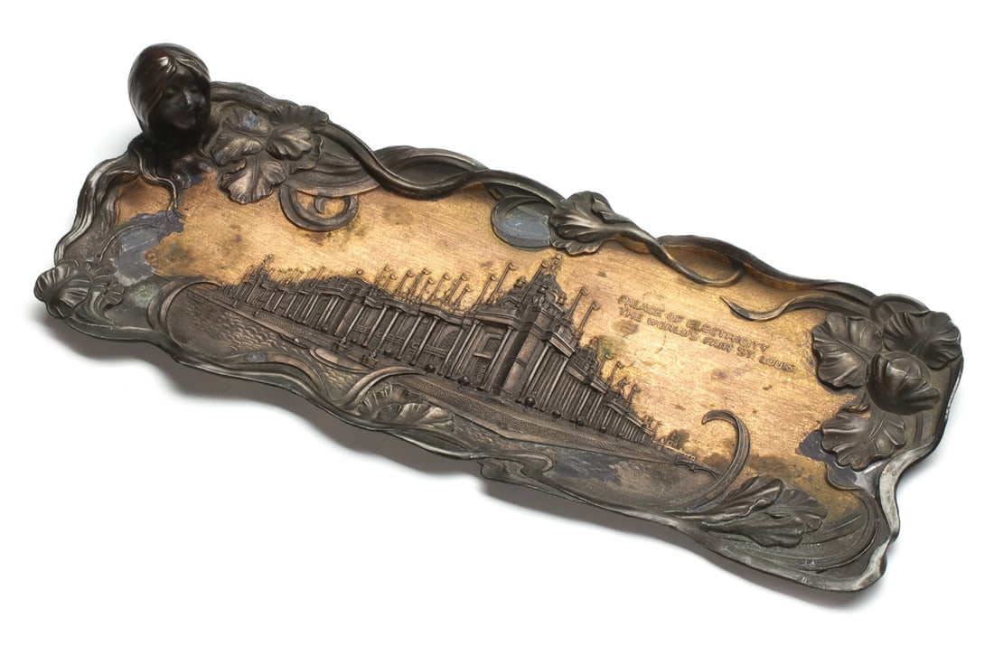 A 1904 ST. LOUIS WORLD'S FAIR SOUVENIR PEN TRAY (1 of 8)
