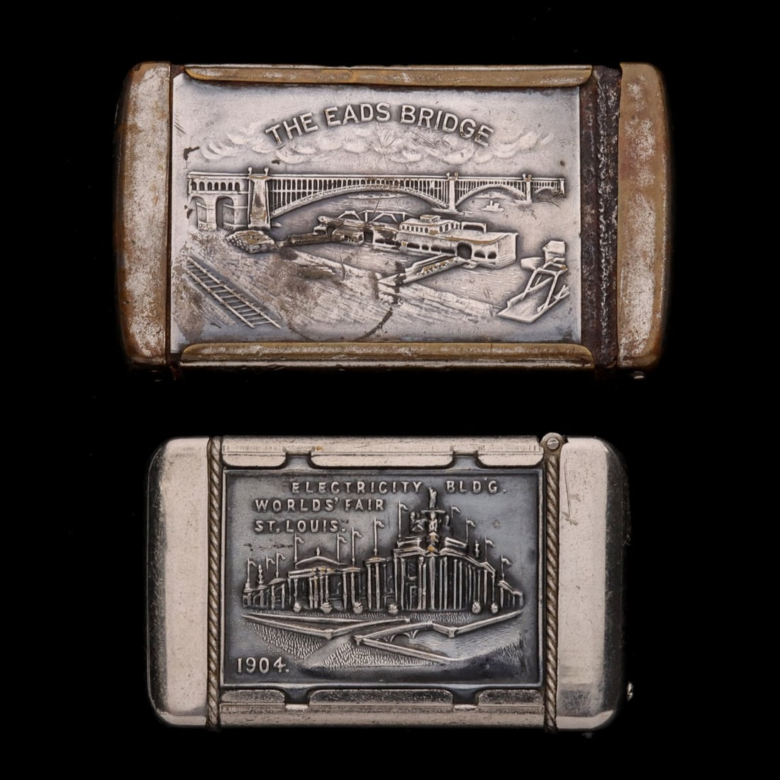 ST. LOUIS WORLD'S FAIR SOUVENIR MATCH SAFES (1 of 10)