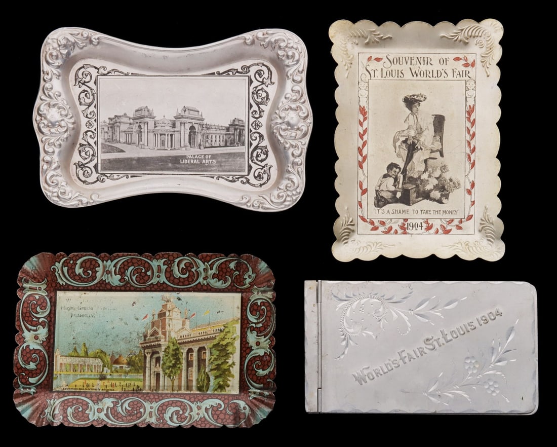 1904 ST. LOUIS WORLD'S FAIR TIP TRAYS AND DANCE CARD (1 of 7)