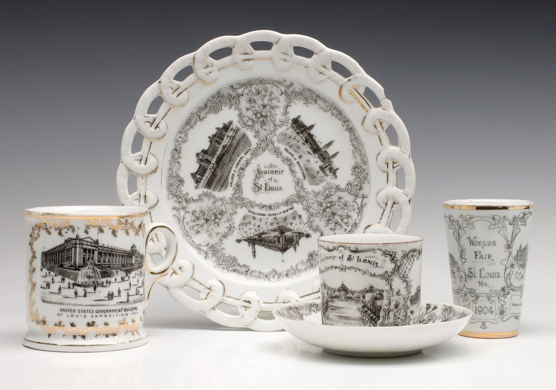 A COLLECTION OF 1904 WORLD'S FAIR TRANSFERWARE (1 of 20)