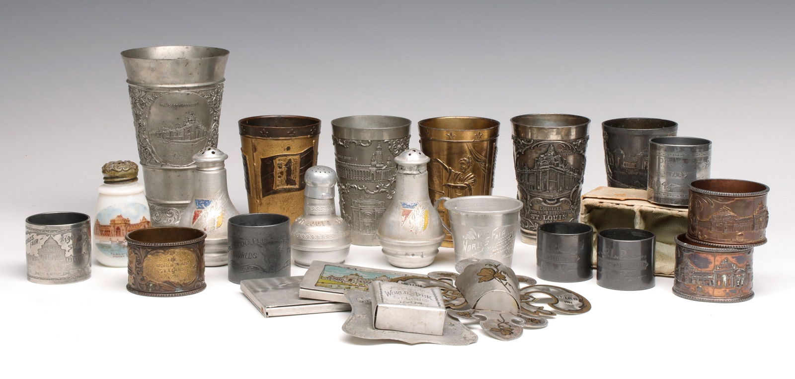 ST. LOUIS 1904 WORLD'S FAIR METALWARE TABLE WARES (1 of 17)
