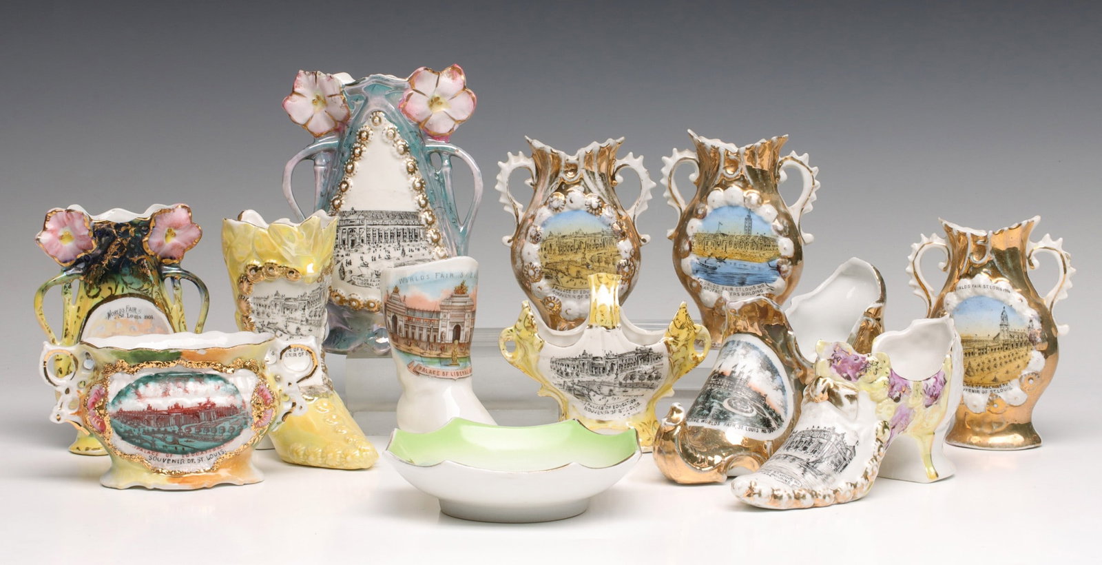 TWELVE PIECES 1904 WORLD'S FAIR SOUVENIR CHINA (1 of 15)