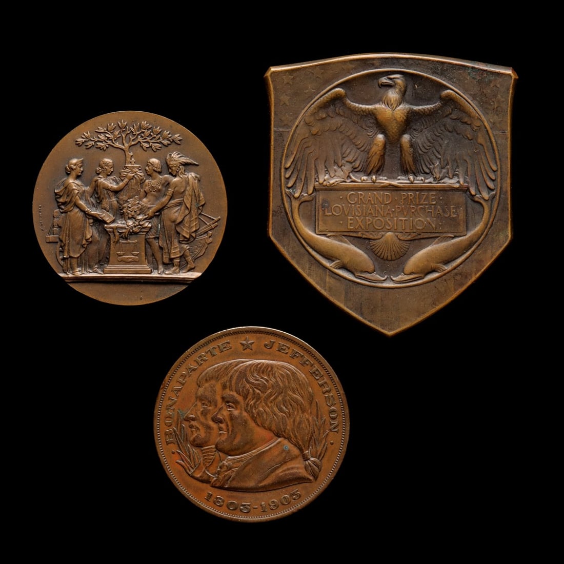 1904 ST. LOUIS WORLD'S FAIR BRONZE TABLE MEDALS (1 of 11)
