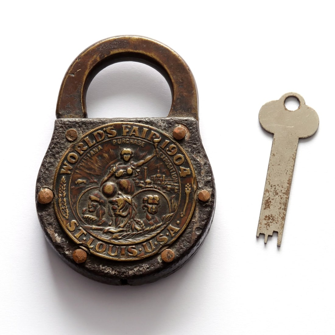 AN EAGLE LOCK 1904 ST. LOUIS WORLD'S FAIR PREMIUM (1 of 10)