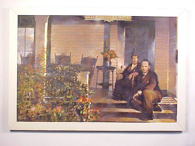 ROBERT MACDONALD GRAHAM, JR. (1919-2000): Acrylic on canvas, "Tom and Julia, Asheville, 1937" , 32"X48". From the Thomas Wolfe Memorial Series