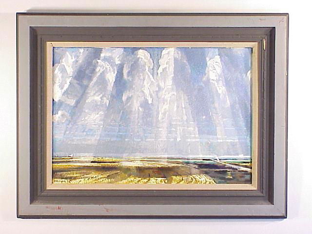 ROBERT MACDONALD GRAHAM, JR. (1919-2000): Acrylic on Masonite "The Great High Plains on Toward Denver", 16.5"X24"