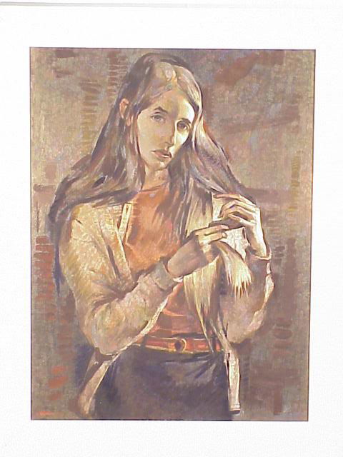 ROBERT MACDONALD GRAHAM, JR. (1919-2000): Acrylic on canvas "Paula", 24"X18"