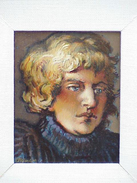 ROBERT MACDONALD GRAHAM, JR. (1919-2000): Acrylic on panel, From the "Scot Faces" Series, Blonde Scottish Lady
