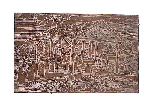 Wood block printing blocks by Robert Gra: Lot of original carved blocks used for creating wood block prints. Robert Graham estate