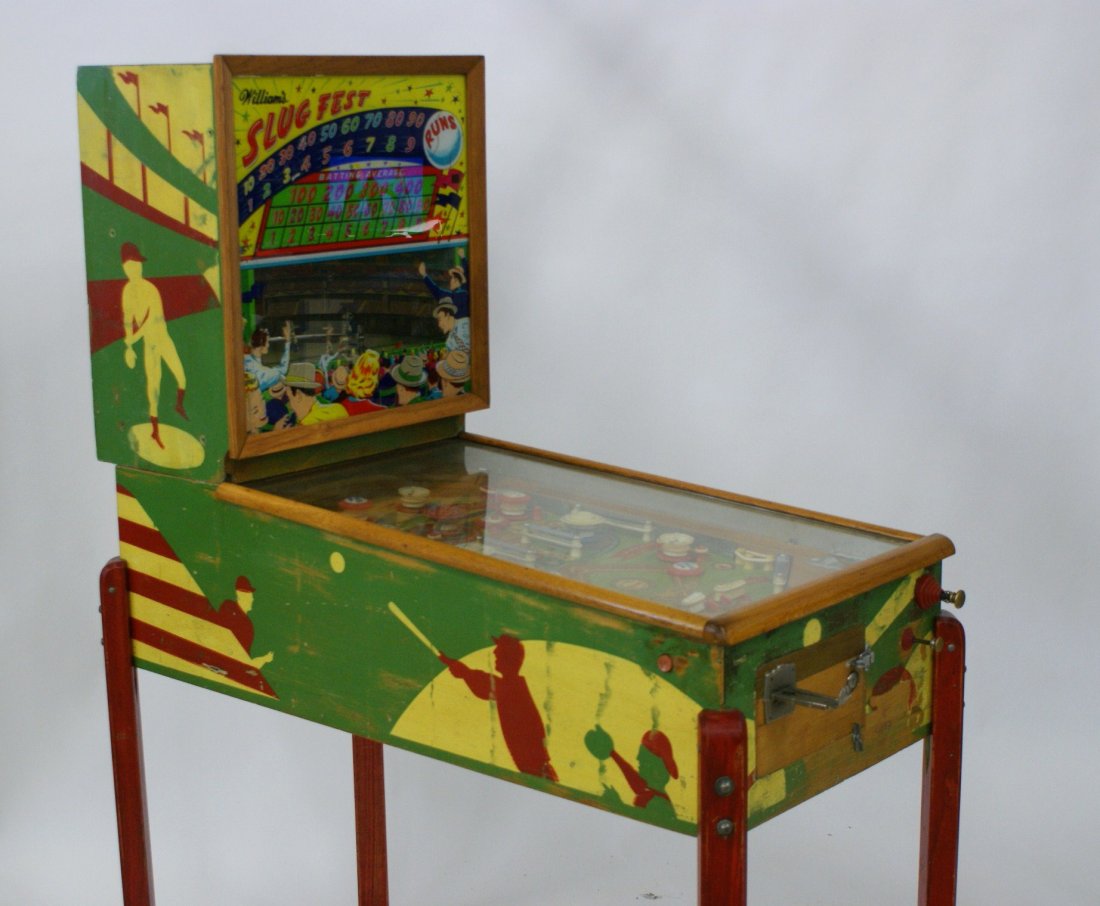 WILLIAMS 'SLUGFEST' BASEBALL PINBALL GAME CIRCA 1950