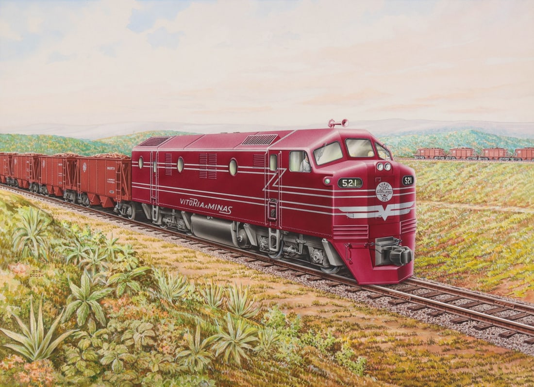 BEN DEDEK PAINTING OF VITORIA MINAS EMD LOCOMOTIVE (1 of 11)