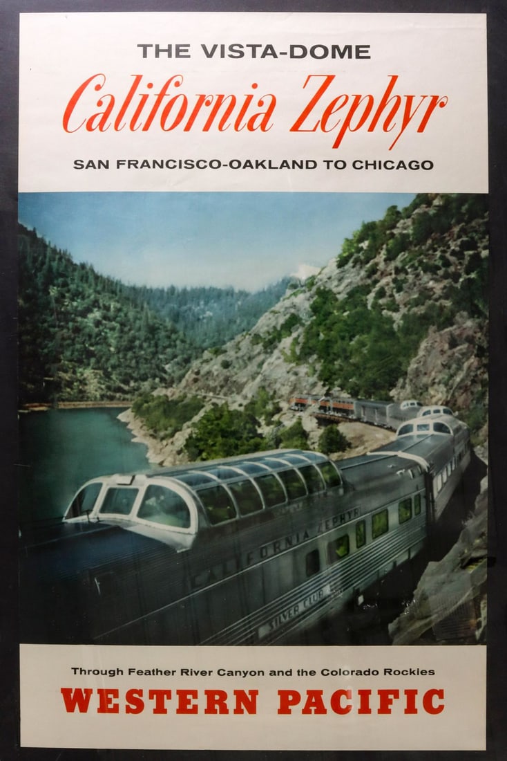 WESTERN PACIFIC RR CALIFORNIA ZEPHYR TRAVEL POSTER (1 of 6)