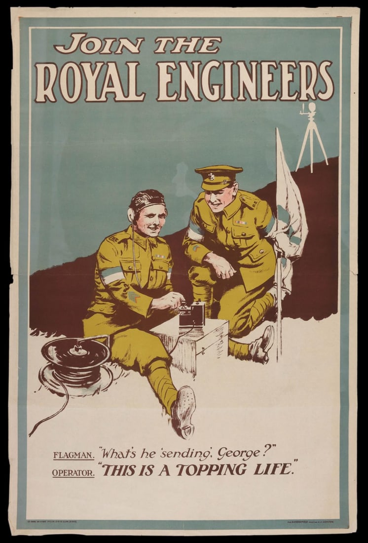 A CIRCA WWI POSTER FOR THE ROYAL ENGINEERS (1 of 2)