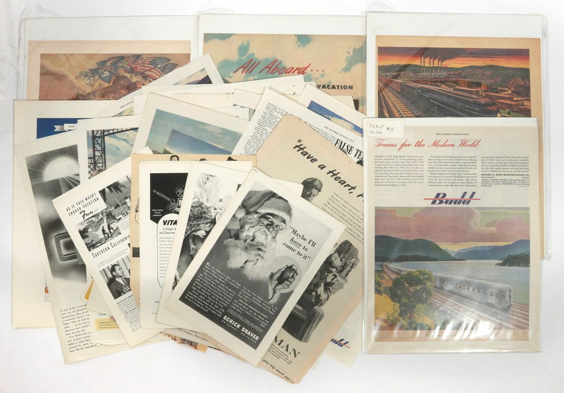 HUNDREDS OF VINTAGE RAILROAD TRAVEL MAGAZINE ADS (1 of 11)