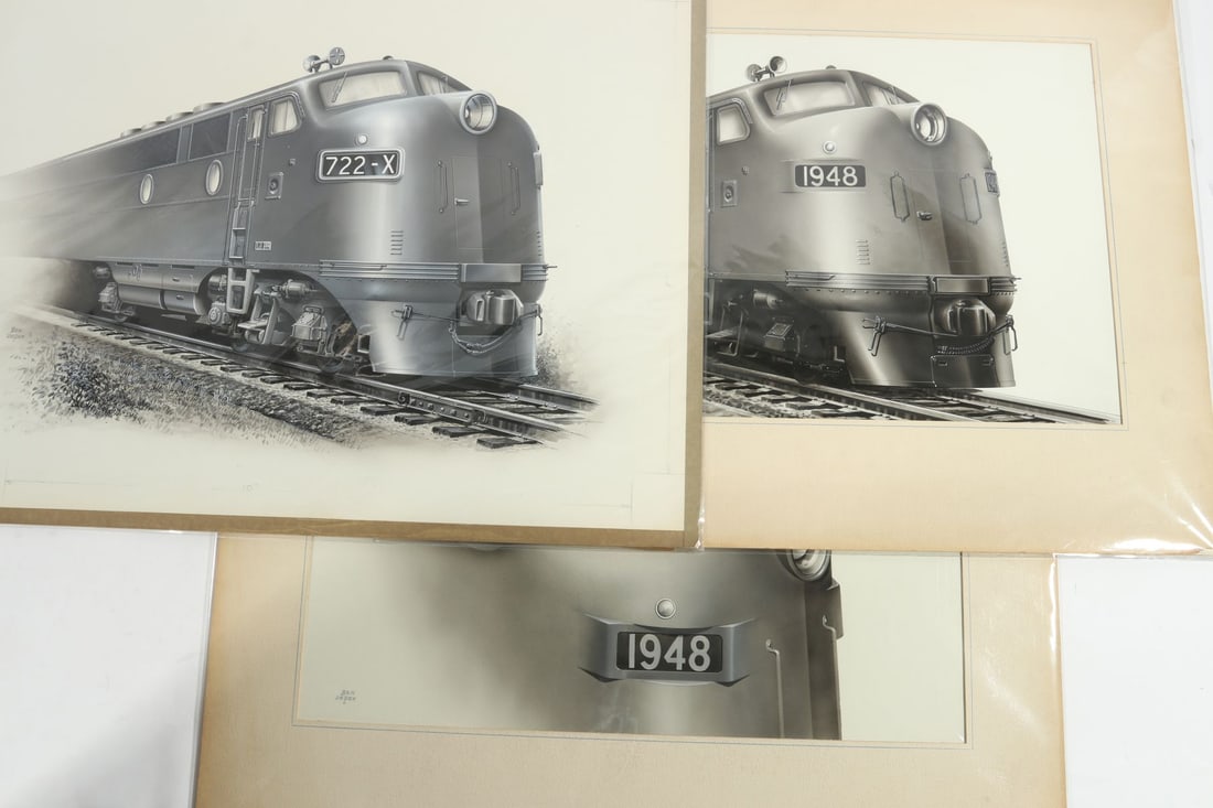 EARLY SILVER AGE LOCOMOTIVE RENDERINGS BY DEDEK (1 of 4)