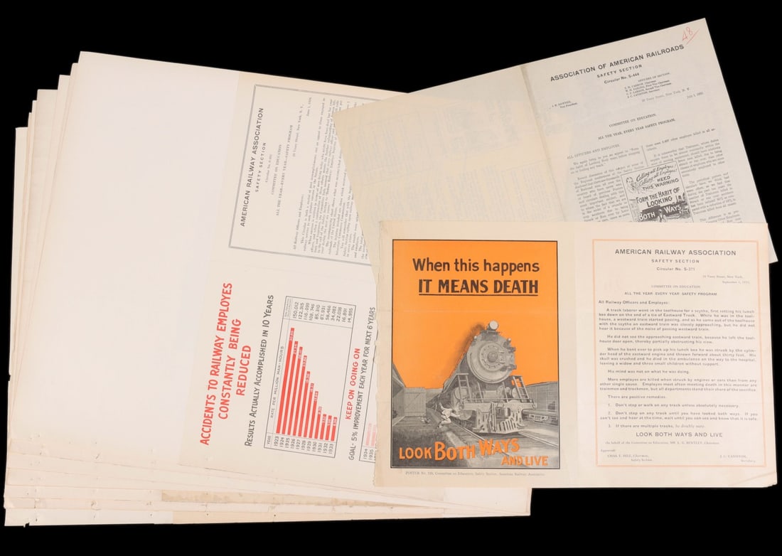 A COLLECTION OF RAILROAD SAFETY BULLETINS AND POSTERS (1 of 20)