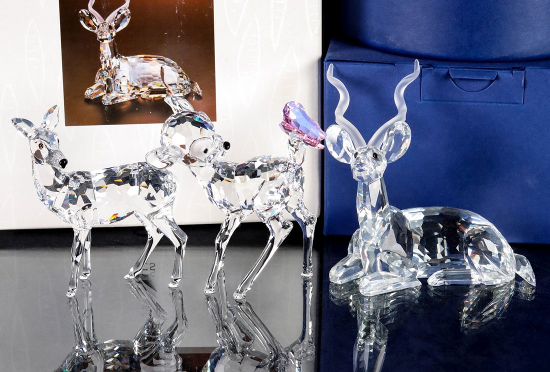 THREE SWAROVSKI CRYSTAL FIGURES WITH BOXES (1 of 14)