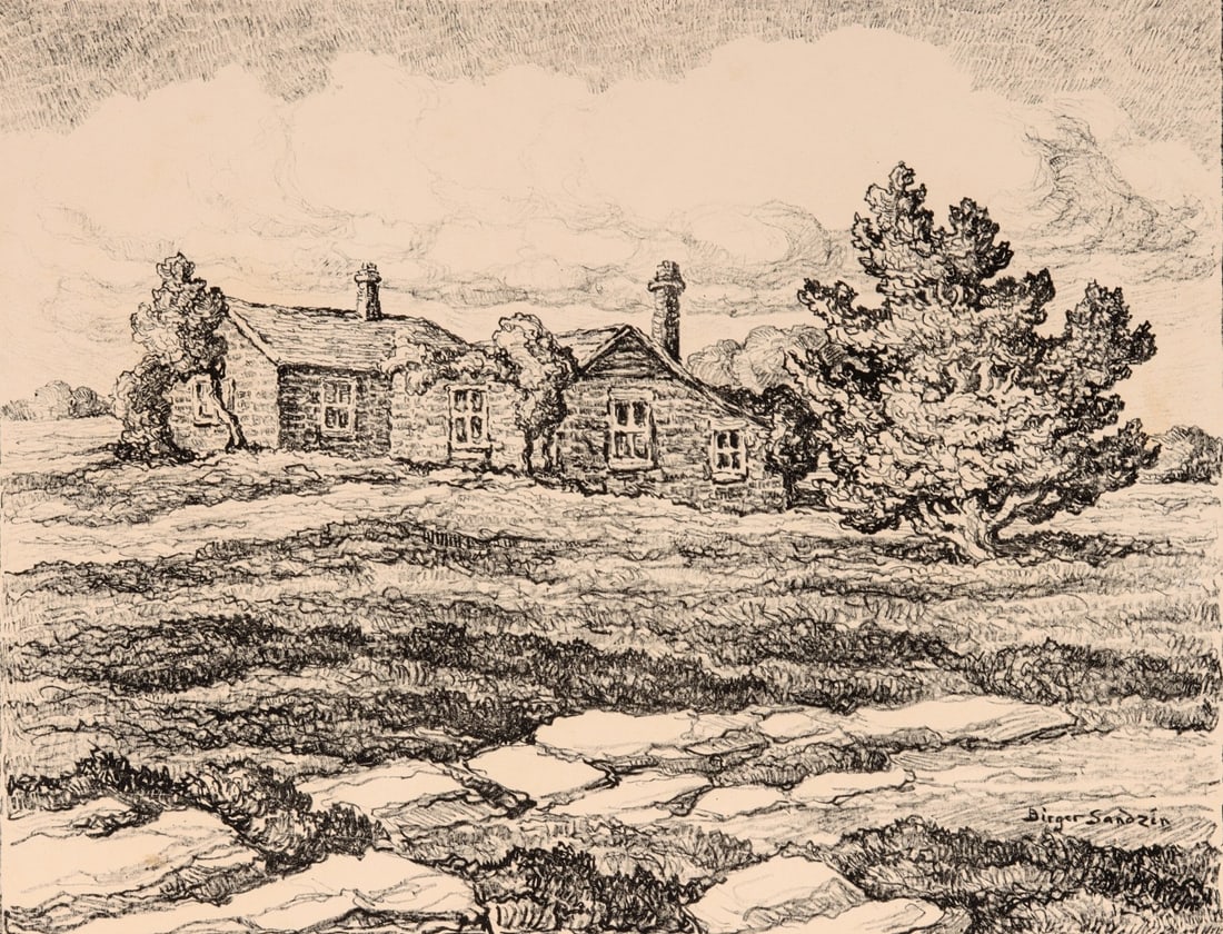 BIRGER SANDZEN (1871-1954) PENCIL SIGNED LITHOGRAPH (1 of 10)