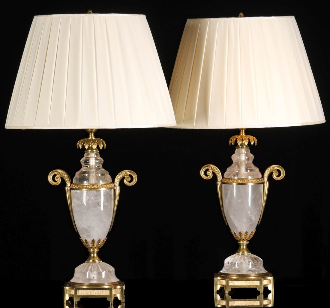 HIGH QUALITY LATE 20TH C. ROCK CRYSTAL TABLE LAMPS (1 of 10)