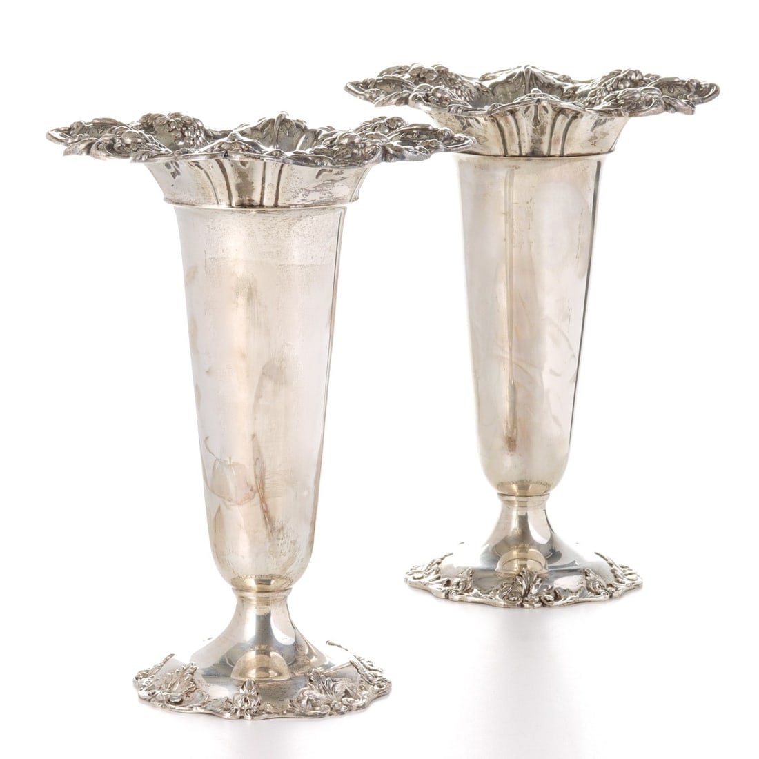 RARE REED & BARTON FRANCIS I STERLING FLOWER VASE PAIR (1 of 7)