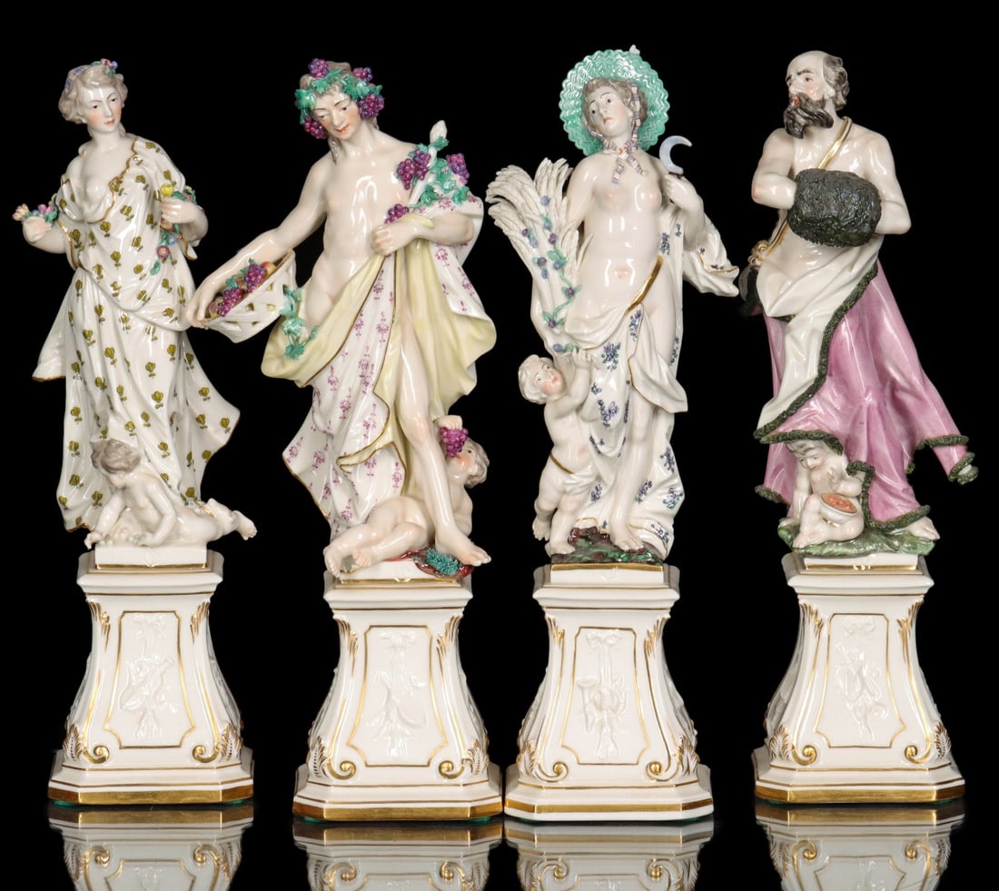 CONTINETAL PORCELAIN ALLEGORIES OF THE FOUR SEASON (1 of 10)