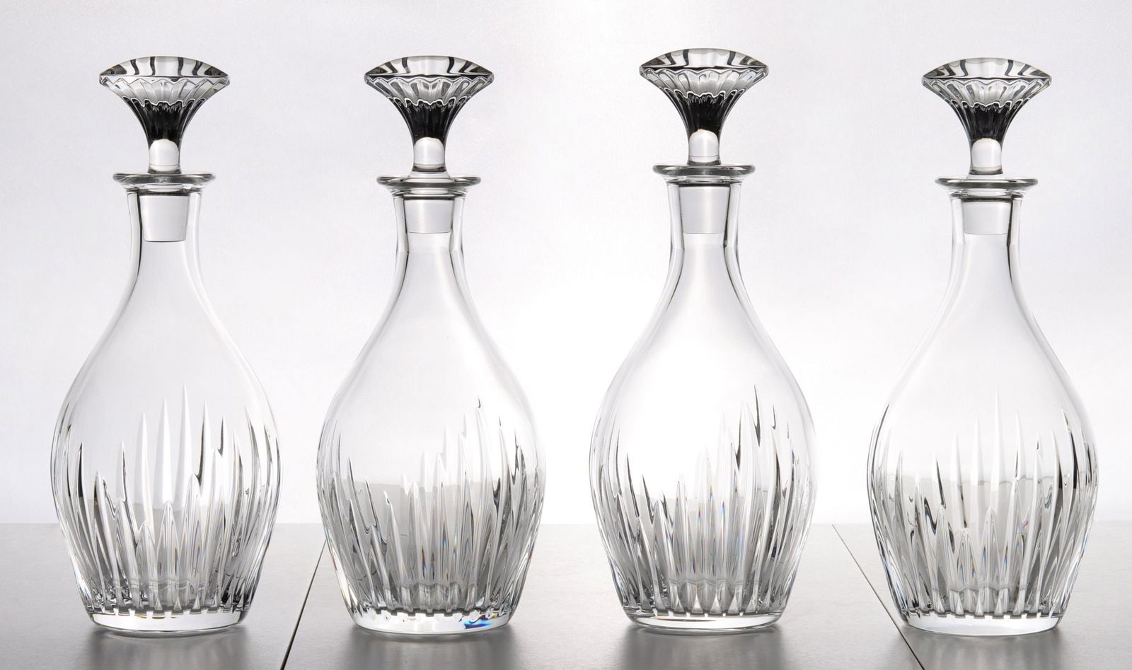 FOUR FRENCH CUT CRYSTAL DECANTERS SIGNED BACCARAT (1 of 19)