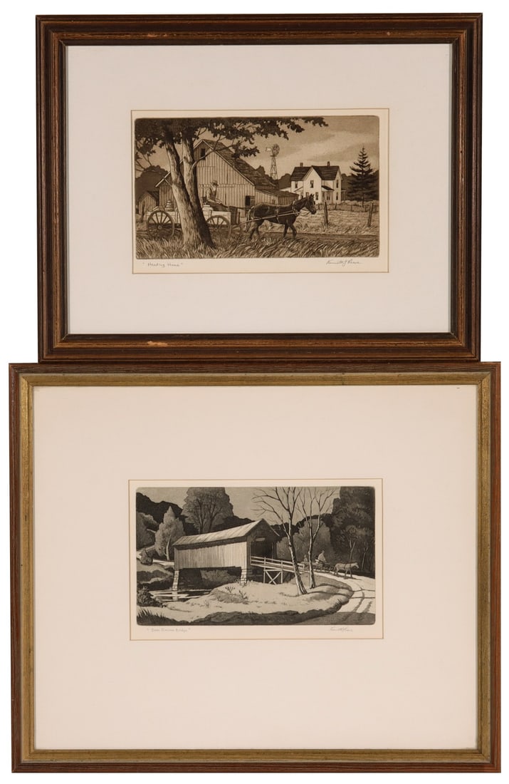 KENNETH REEVES (1910-2012) PENCIL SIGNED AQUATINTS (1 of 15)