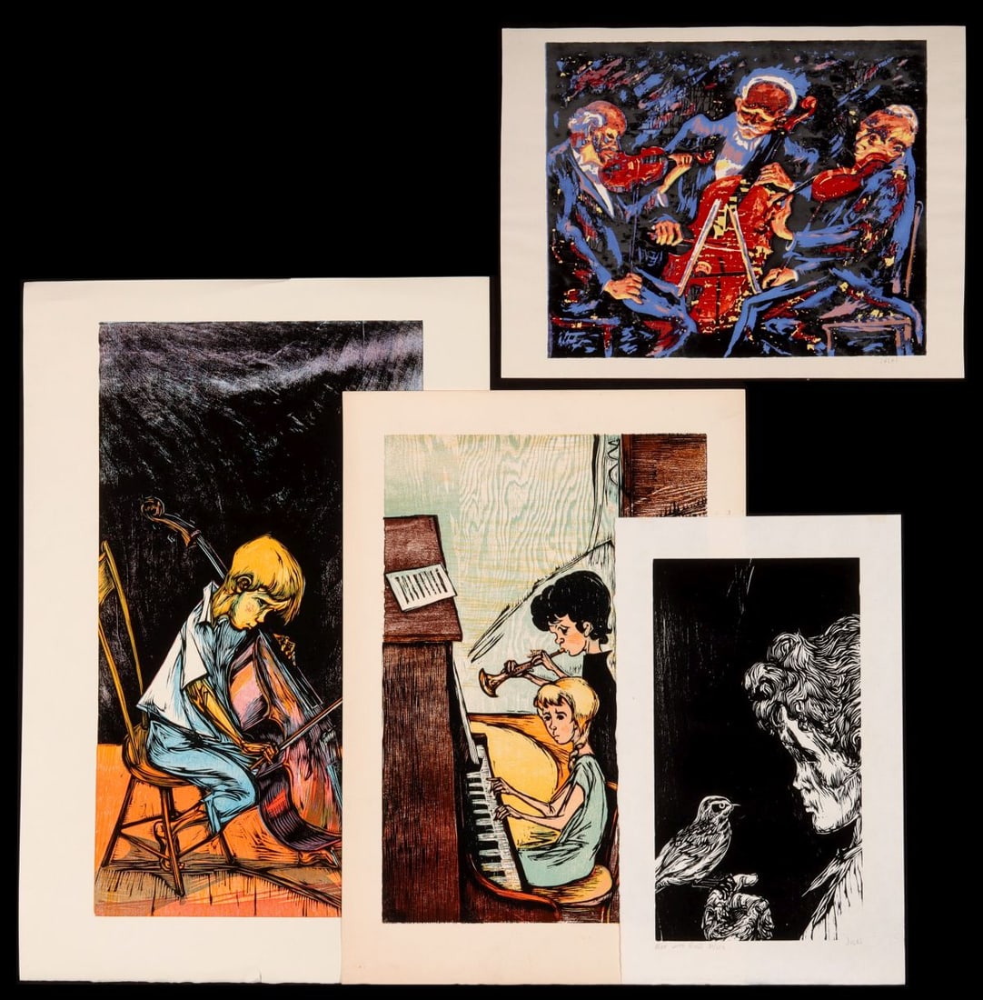 MERVIN JULES (1912-1994) PENCIL SIGNED PRINTS (4) (1 of 20)