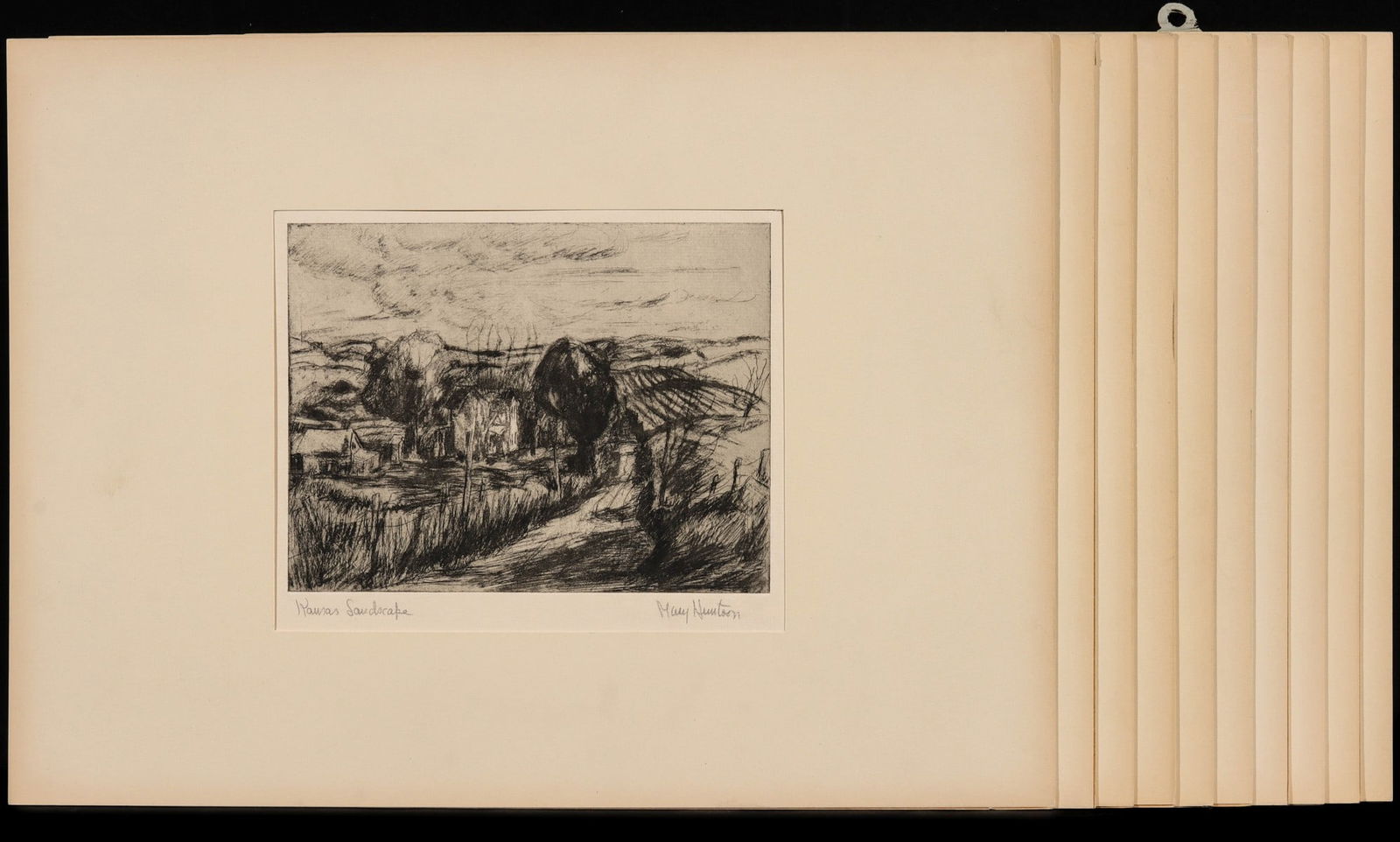MARY HUNTOON (1896-1970) PENCIL SIGNED WPA ETCHINGS (1 of 13)